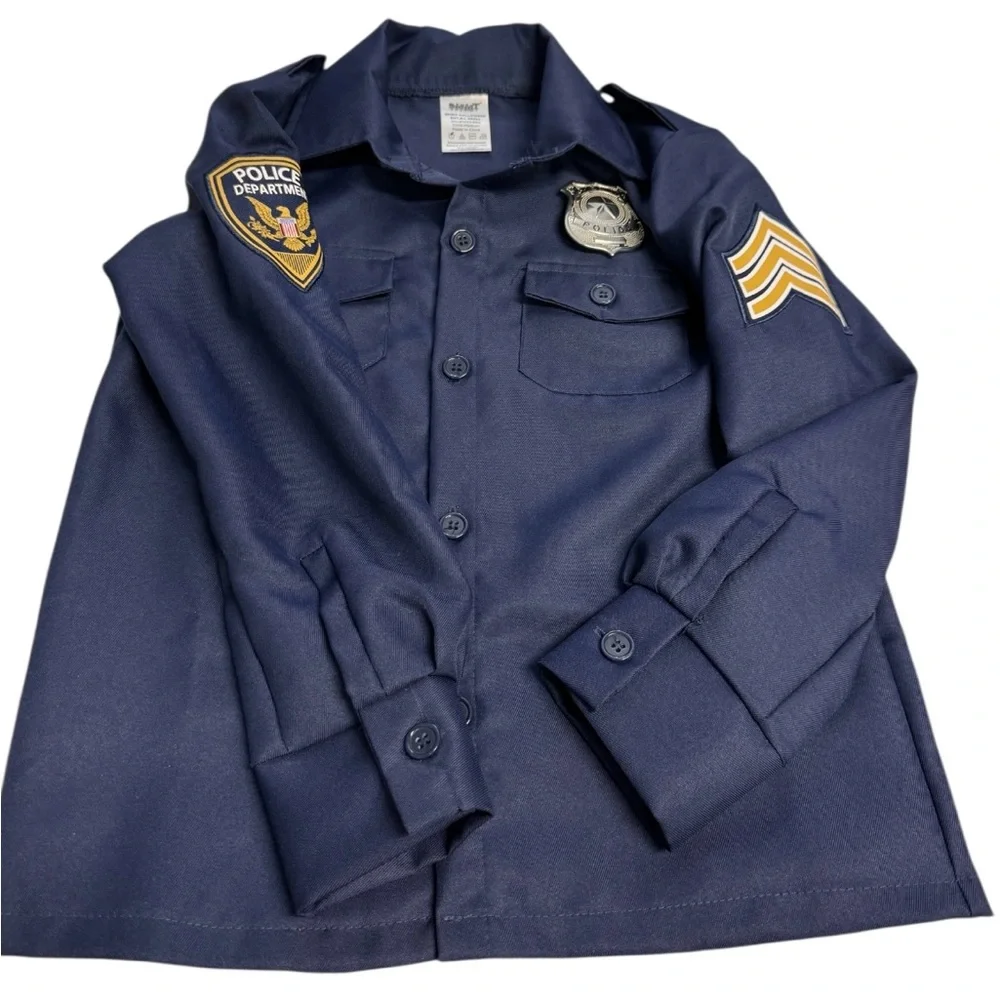 Halloween Spirit Navy Police Officer Costume for Kids Size Medium